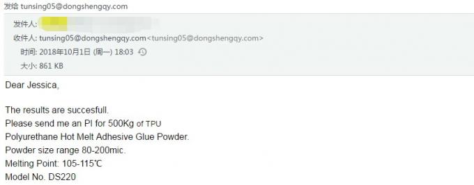 پودر چسب سفید PA گرم ذوب شده پودر ذوب شده گرم اثر پیوند قوی 2